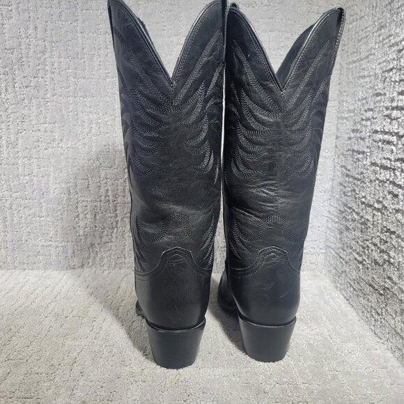 Tecovas The Annie Women's Size US 7.5 Midnight Cowhide Leather Cowgirl 14" Boots - Picture 3 of 11